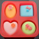 Clazkit Silicone Circle, Square, Oval and Heart Shape Soap Cake Making Mould...