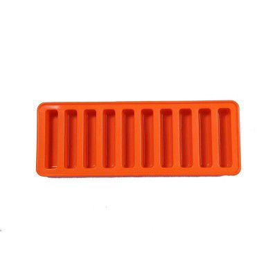 Clazkit Silicone Ice Cube Tray Mould for Water Bottle Flexible Silicone Rectangular Shape Ice Cube 10 Grids | (1 pc)