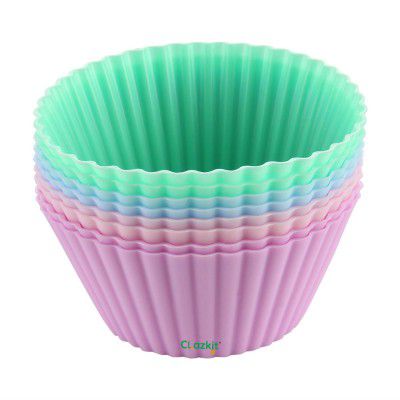 Clazkit Silicone Muffin Cup Moulds - 8 Pieces