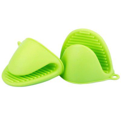Clazkit Silicone Pot Holder Mittens – Oven-Safe, (1 Set,Color May Vary)