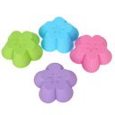 Clazkit Silicone Reusable Round Flower Shaped Muffin Moulds (Multicolor) -Set of 8...