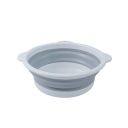Clazkit Silicone Wash Basin, Multi-Purpose Portable Folding Basin with Hanging Hole & Save Storage Space, for Home Kitchen Outdoor, Diameter 21, Grey...