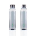 Clazkit Venice Plastic Water Bottle Pack of 2, Black -1 Litre...