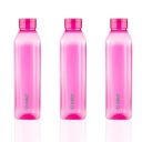Clazkit Venice Plastic Water Bottle Pack of 3, Cherry Red -1 Litre...