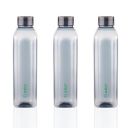 Clazkit Venice Plastic Water Bottle Pack of 3, Black -1 Litre...