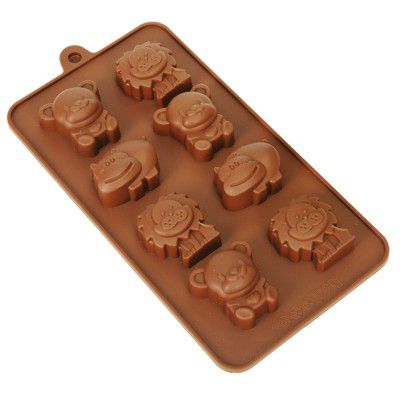 Clazkit YH-182 Silicone animial Shaped Chocolate Mold,Brown