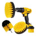 CLEANZOID Drill Brush Set Attachment Kit Pack of 3 - All Purpose Power Scrubber Cleaning Set for Grout, Tiles, Sinks, Bathtub, Bathroom and Kitchen Surface (Yellow) (Drill Not Included)...
