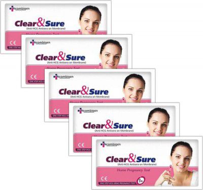 Clear & Sure Home One Step Urine HCG Pregnancy Test Kit  (5 Tests)