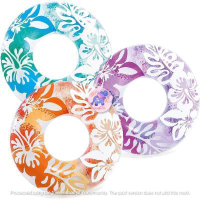 Clear Tropical Design 36IN Inflatable Swimming Rings