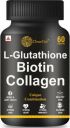 Clearcut L-Glutathione, Biotin, Collagen Herbal extracts Skin, Bones Health capsule 60  (60 Capsules)...