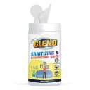 Cleno Sanitizing & Disinfectant Wet Wipes Cleanse Floor, Frame, Furniture, Shelves, Table & Chair for Stain & Dirt’s Household Area, Lemon - 50 Wipes (Ready to Use)...