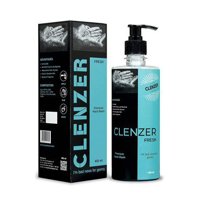 CLENZER Fresh Premium Handwash Liquid Soap – pH Balanced formulation Signature Fragrance Prevents Skin Dryness Protects against Bacteria & Germs Good for Sensitive Skin Pastel Blue Colour Hand Wash - 