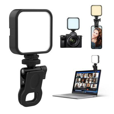 Click Zone LED Video Light with Clip for Laptop, Camera and Phone 