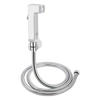 Cliquin KSHF2204 ABS Health Faucet with SS-304 Grade 1 Meter Flexible Hose Pipe and Wall Hook Health Faucet 