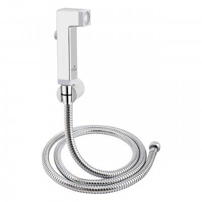 Cliquin KSHF2204 ABS Health Faucet with SS-304 Grade 1 Meter Flexible Hose Pipe and Wall Hook Health Faucet  (Wall Mount Installation Type)