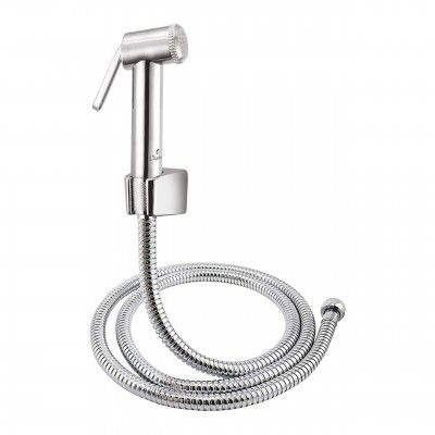 Cliquin KSHF2205 ABS Health Faucet with SS-304 Grade 1 Meter Flexible Hose Pipe and Wall Hook Health Faucet (Wall Mount Installation Type)