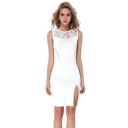 Cloe Valentine Womens Knee Length Dress (CV_LB9509_White_Free Size)...