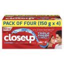 Closeup Everfresh+ Anti Germ Toothpaste, Red Hot Gel Toothpaste with Triple Fresh Formula for 12 hrs of Freshness & Protection, 600 g (150g x 4)...