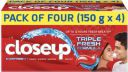 Closeup Triple Fresh Formula Toothpaste (600 g, Pack of 4)...