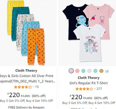 Cloth Theory Girls' Clothing Upto 80% Off