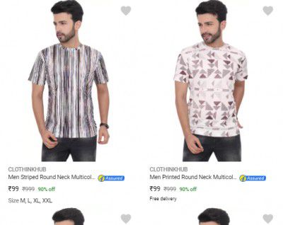 CLOTHINKHUB Mens Casual Shirts @ ₹99