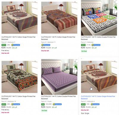 Clothology Bedsheets Starts ₹299 | Upto 90% Off