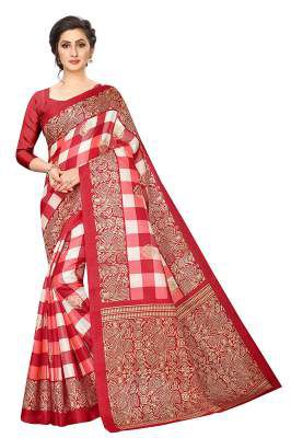 Clothzy Women's Bright Khadi Saree With Blouse Piece