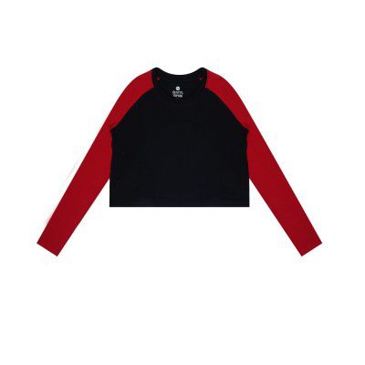 Clotth Theory Long Sleeve Dropshoulder Pullover Crop Top for Girls