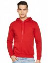 Clotth Theory Oversize Cotton Hooded Neck Loose Hoodies for Men with Zip (CTMHD_006 Cherry S)...