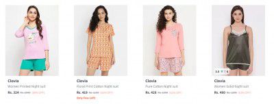 Clovia Night Suits Upto 89% Off | Start at Rs 319