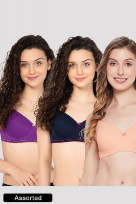 Clovia Pack of 3 Padded T-shirt Bras - Assorted
