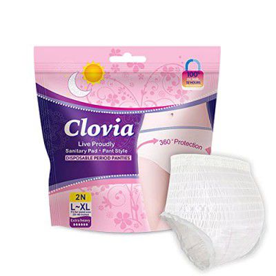 Clovia sanitary napkin for women- disposable period panty type combo of 75 (150 Nos.)