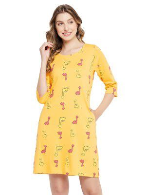 Clovia Women Cotton Short Length Nightdress