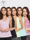 Clovia Women Multicolor Camisole (Pack Of 5 )...