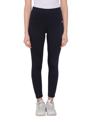 Clovia Women's Activewear Gym/Sports Tights (AB0024P08_Blue_L)