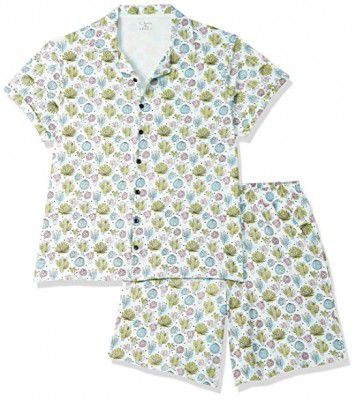 Clovia Womens Casual Regular Pajama Set (LS0094D033XL_Blue_3XL)