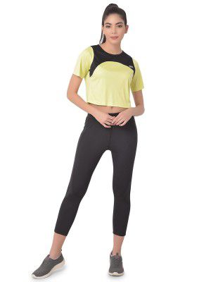 Clovia Women's Comfort Fit Active Cropped T-Shirt