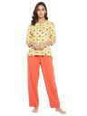 Clovia Women's Cotton Bee Print Top in Mint Green & Chic Basic Pyjama In Green...