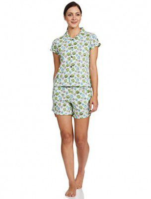 Clovia Womens Cotton Casual Regular Pajama Set