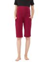 Clovia Women's Cotton Chic Basic Maternity Shorts in Maroon...