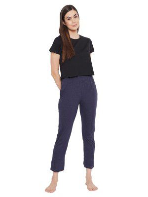 Clovia Womens Cotton Chic Basic Short Sleeve Crop Tees