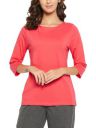 Clovia Women's Cotton Chic Basic Top in Pink...