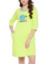Clovia Women's Cotton Graphic Print Sleep Short Nightdress...