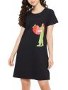 Clovia Women's Cotton Knee Length Casual Nightgown...