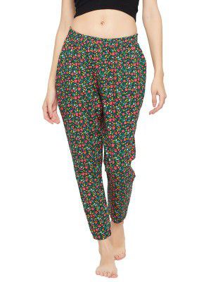 Clovia Women's Cotton Pretty Florals Pyjama In Multi