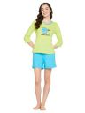 Clovia Women's Cotton Print Top & Chic Basic Shorts Set...
