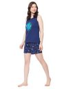 Clovia Women's Cotton Printed Top & Shorts Set...