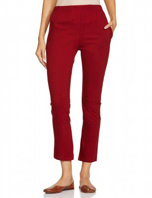 Clovia Women's Cotton Rich Solid Pyjama