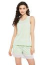 Clovia Women's Cotton Top & Shorts Set with Panels...