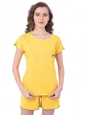 Clovia Womens Cotton Top & Shorts Set